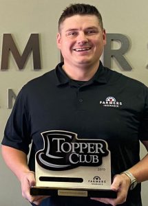 Topper Club Award Winner - Trenton Nyhus - Farmers Insurance Agency Serving Ellsworth, Baldwin, River Falls, Hammond, Roberts, Amery, Clear Lake, Clayton, Almena, Turtle Lake, Cumberland, and Prescott in Western Wisconsin